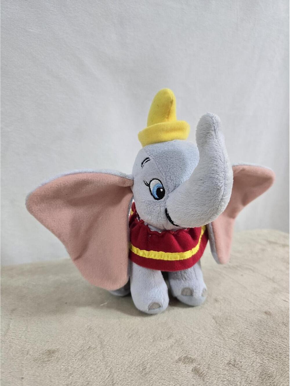 Disney Dumbo Plush Toy with Yellow Hat and Red Collar